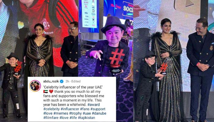 Bigg Boss famed Abdu Rozik honored as Celebrity Influencer of the Year UAE