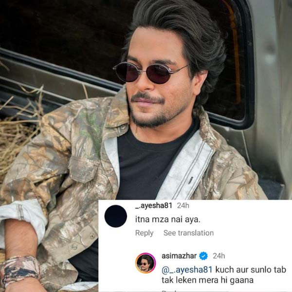 Asim Azhar gives witty reply to fans comment on new song Bulleya