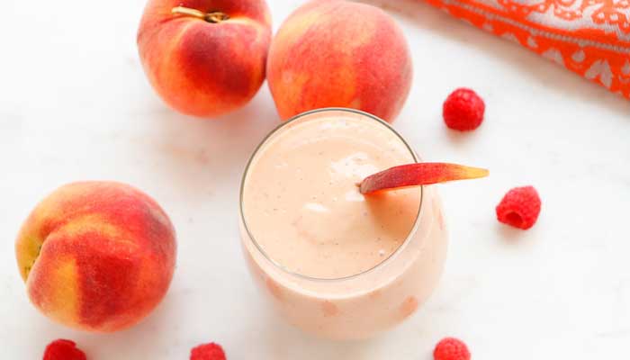 Peach Melba Smoothie recipe