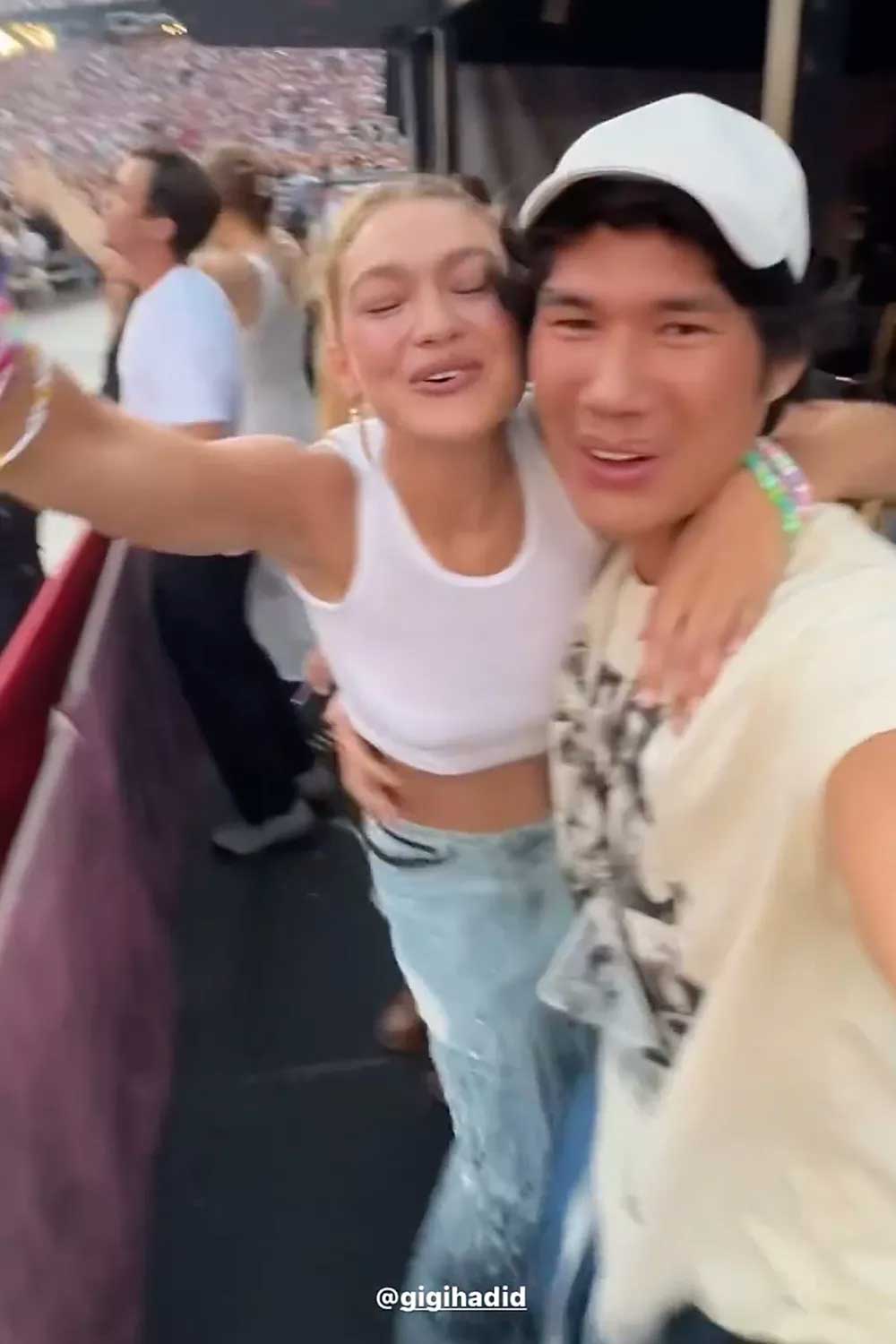 Gigi Hadid turns biggest cheerleader for BFF Taylor Swift during Eras Tour California gig