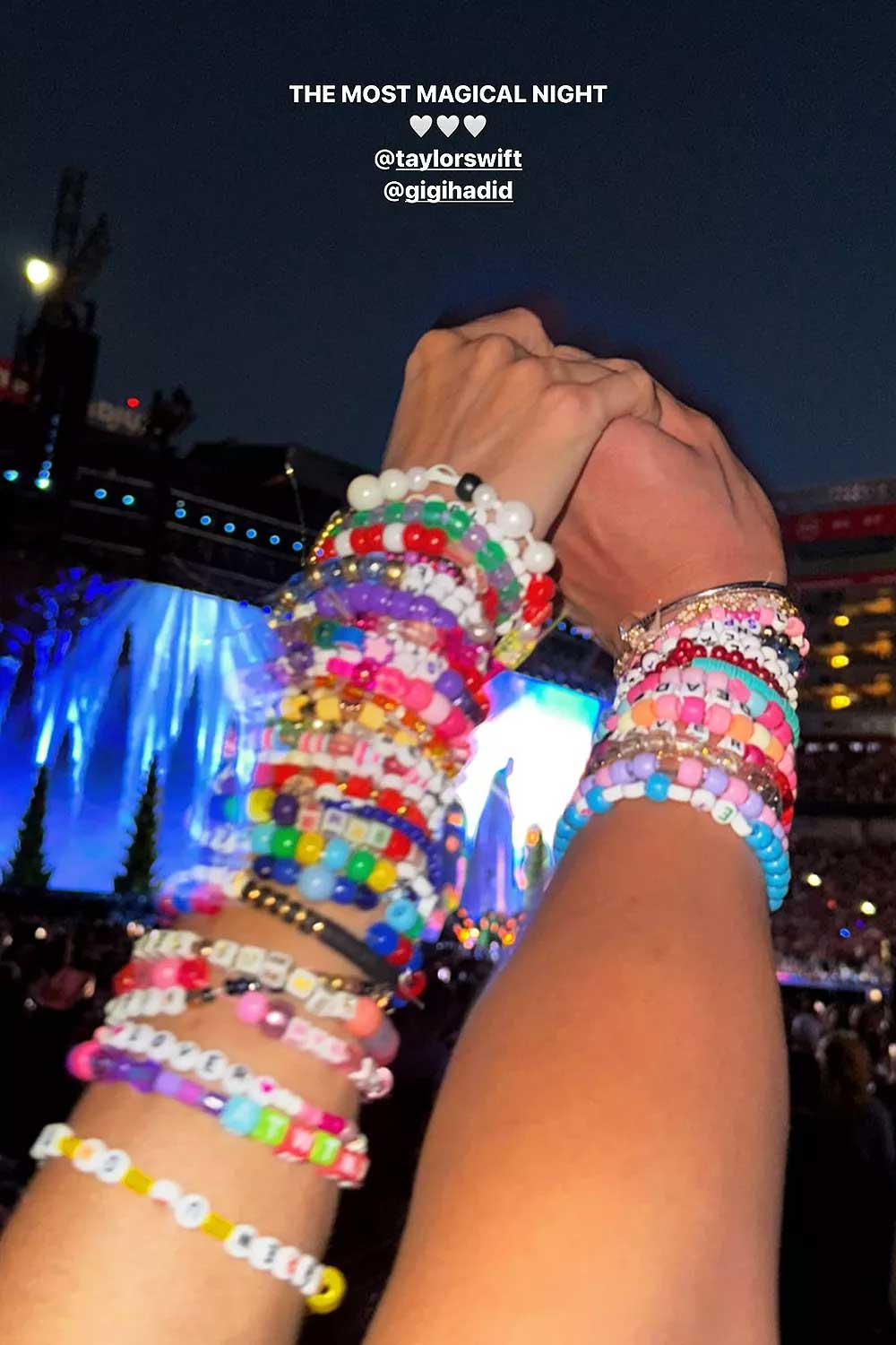 Gigi Hadid turns biggest cheerleader for BFF Taylor Swift during Eras Tour California gig