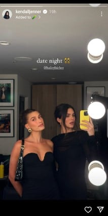 Hailey Bieber and Kendall Jenners chic Date Night sets fashion goals
