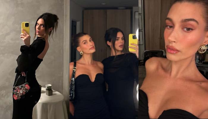 Hailey Bieber and Kendall Jenners chic Date Night sets fashion goals