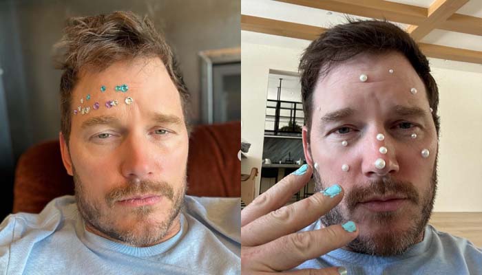 Chris Pratt gets adorable makeover by young daughters, pearls and nail polish