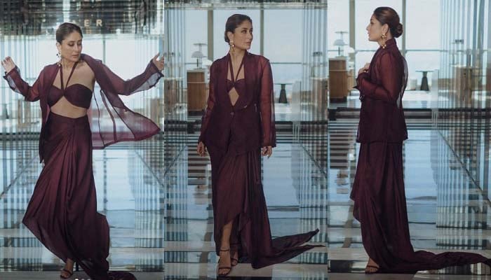 Kareena Kapoor Khan wows in wine-red outfit at Jaane Jaan trailer launch