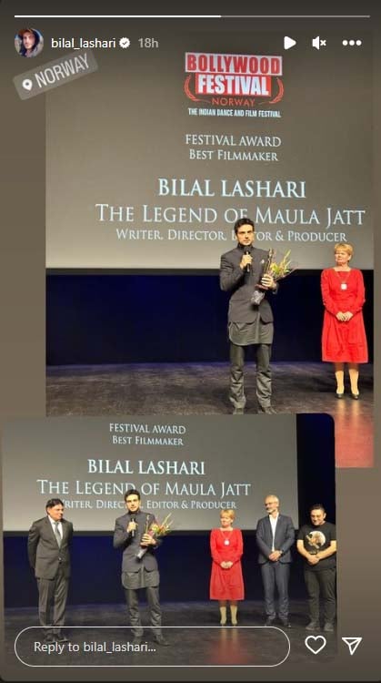The Legend Of Maula Jatt director Bilal Lashari wins award at Bollywood Festival Norway