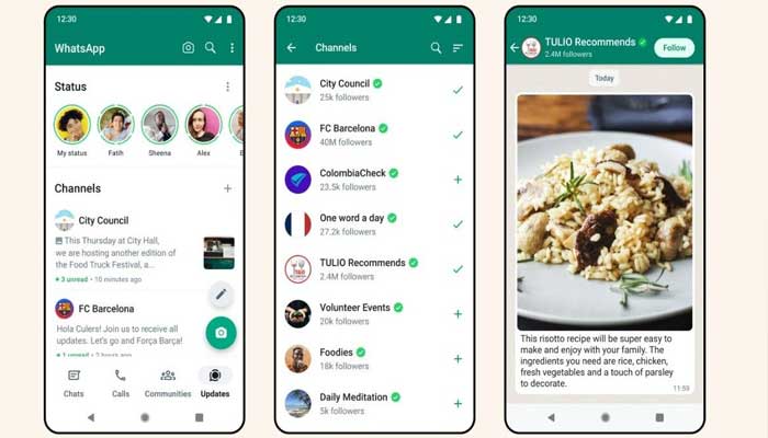 WhatsApp Channels enable users to follow their favorite brand, celebrities