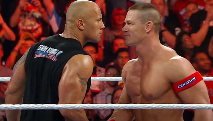 WWE rivals Dwayne The Rock Johnson and John Cena share friendly reunion