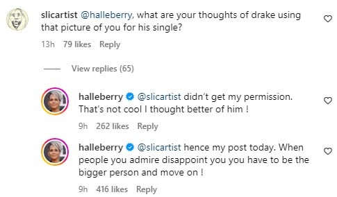 Halle Berry criticizes Drake for unauthorized use of her image on Slime You Out cover