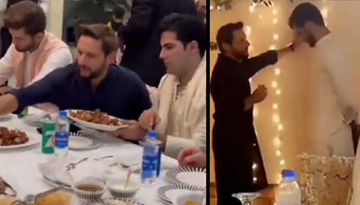 Shahid Afridi daughter Ansha and Shaheen Afridi wedding festivities begin with starry mehndi