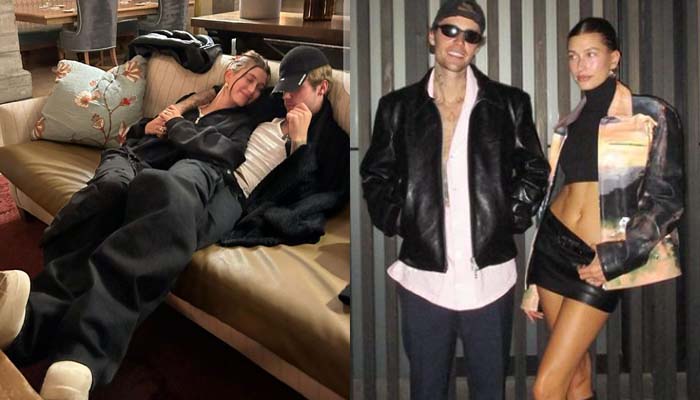 Justin and Hailey Bieber chill in matching outfits, post anniversary trip