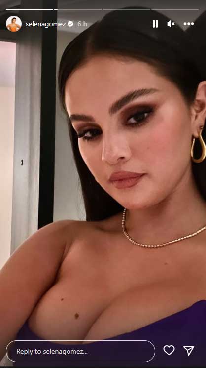 Selena Gomez sets pulses racing in plunging top selfies after Taylor Swift outing