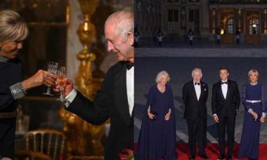 King Charles and Queen Camilla attend Opulent State Banquet at Palace of Versailles