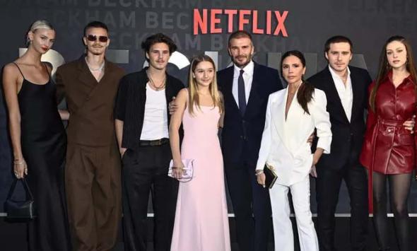 David Beckham family steals spotlight at premiere of Netflix docu ...