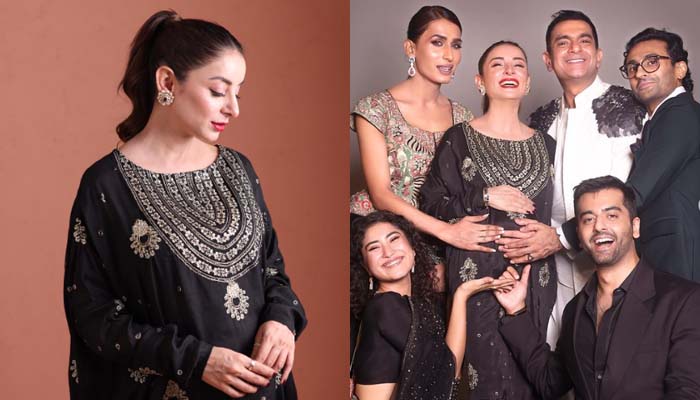 Sarwat Gilani announces pregnancy with Joyland cast at Lux Style awards 2023
