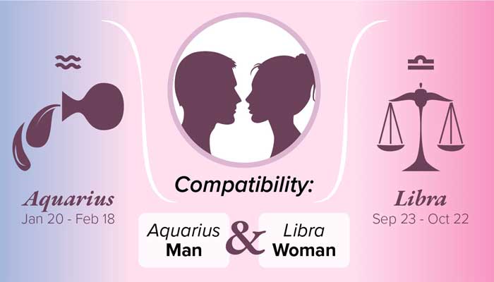 Libra woman zodiac compatibility with Aquarius, Sagittarius and Cancer men
