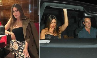 Sofia Vergara drops jaws in sizzling black top on night out with new flame Justin Saliman