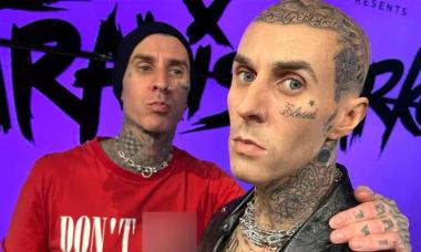 Travis Barker introduces his 'clone' wax statue from Madame Tussauds Museum in Las Vegas