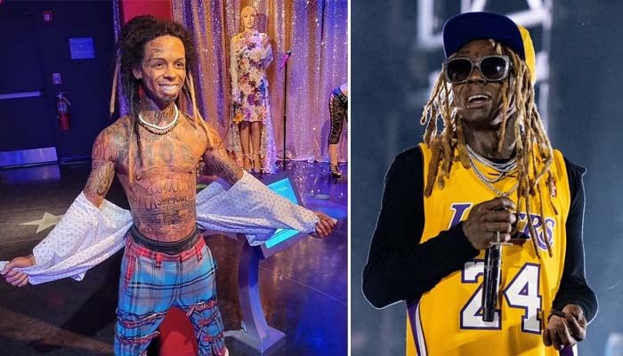 Lil Wayne hilariously rejects his own wax figure at Hollywood Wax Museum in Tennessee