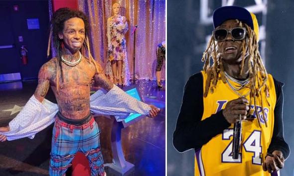 Lil Wayne hilariously rejects his own wax figure at Hollywood Wax Museum in Tennessee