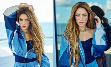 Shakira oozes glamor in gorgeous blue ensemble, ‘the weather matches my mood’