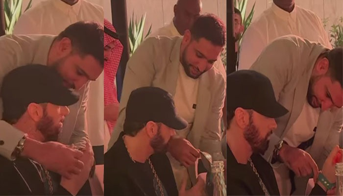 Watch: Eminem receives million dollar gift from former boxer Amir Khan