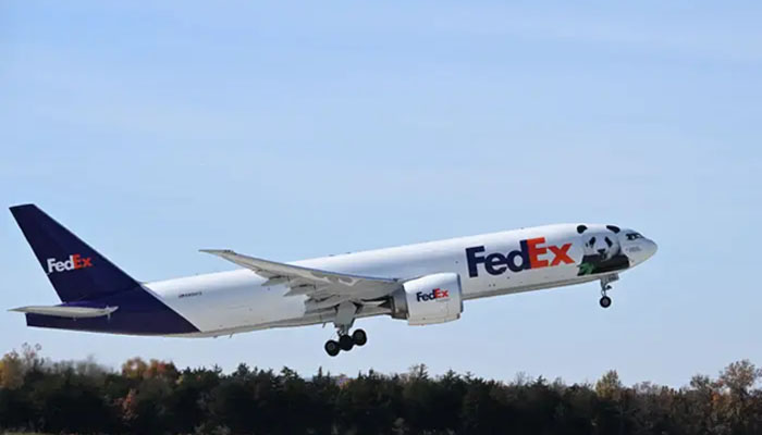 The Pandas were loaded onto the plane dubbed: Panda Express