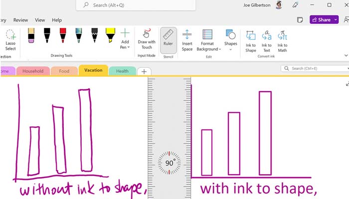 Windows OneNote introduces enhanced pen and ink features for drawing and writing