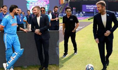 David Beckham, Sachin Tendulkar, Virat Kohli share warm moments at Wankhede stadium