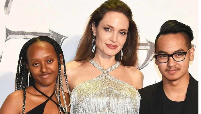 Angelina Jolie and sons cheer on Zahara at Spelman College Sorority