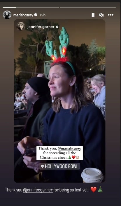Jennifer Garner appreciates Mariah Carey for bringing Christmas cheer
