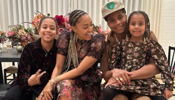 Tia Mowry and Ex Cory Hardrict enjoy Thanksgiving with kids