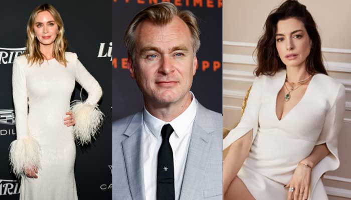 Anne Hathaway and Emily Blunt hail ‘captain extraordinary’ Christopher Nolan