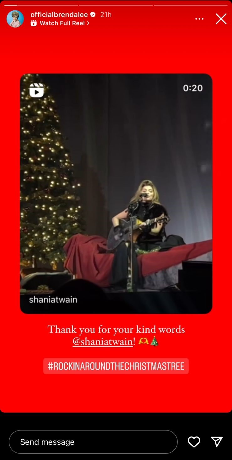 Brenda Lee lauds Shania Twain over Rockin Around the Christmas Tree cover