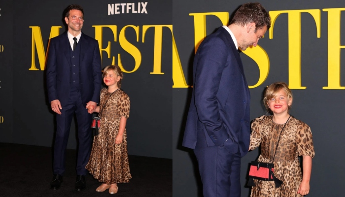 Bradley Cooper daughter accompanies him at Maestro red carpet