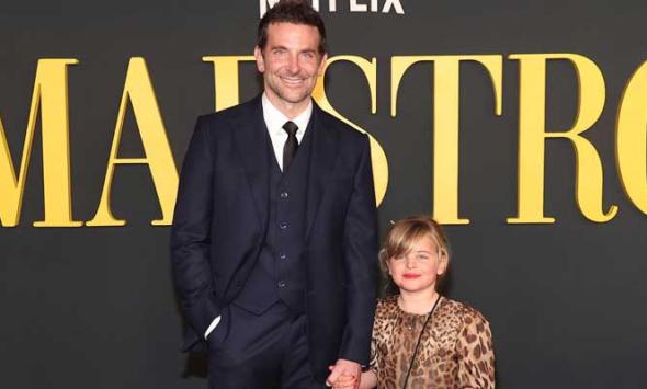 Bradley Cooper daughter accompanies him at 'Maestro' red carpet