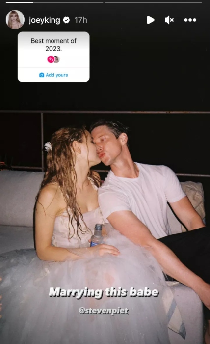 Joey King admits marrying Steven Piet was best moment of 2023