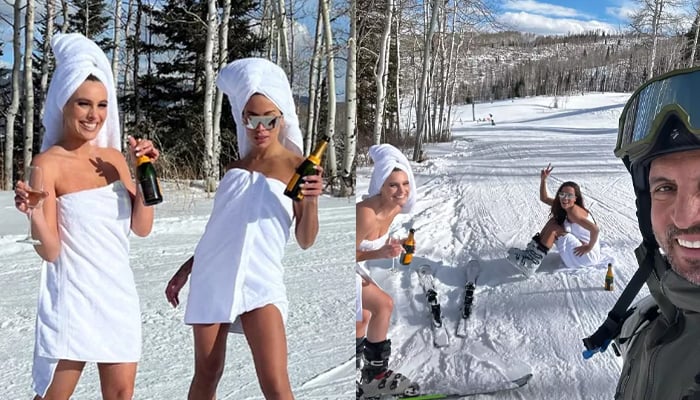 Anitta and Lele Pons enjoy snowy holiday in unusual skiing attire