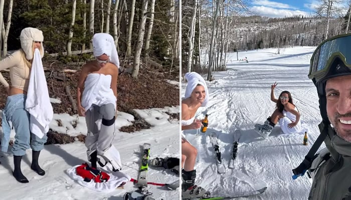 Anitta and Lele Pons enjoy snowy holiday in unusual skiing attire
