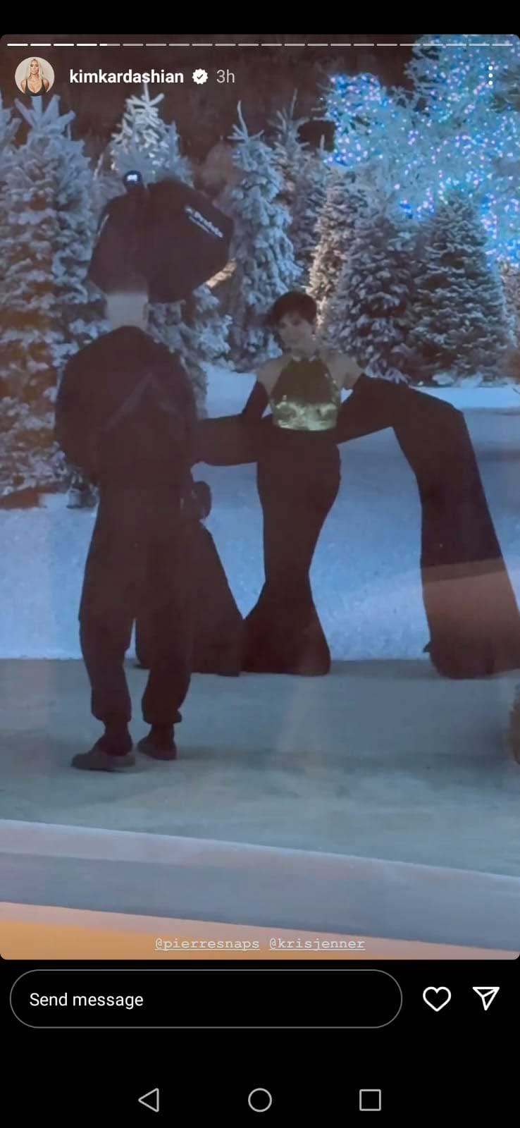 Kim Kardashian enjoys Christmas sledding and sliving in snow with Paris Hilton