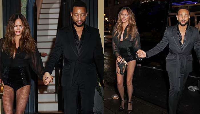 Chrissy Teigen wows in chic black ensemble at husband, John Legends 45th birthday