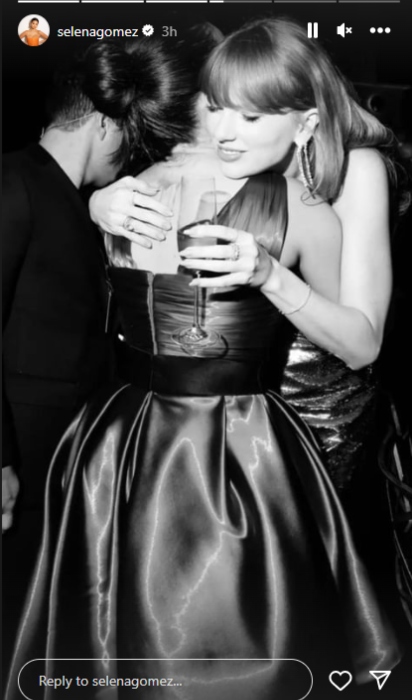 Selena Gomez shares kiss with Benny Blanco at Golden Globes backstage
