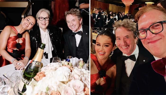 Selena Gomez reunites with ‘Only Murders in the Building’ cast at Golden Globe