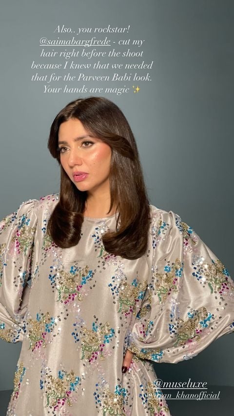 Mahira Khan reveals her ‘needed’ haircut for late Parveen Babi look