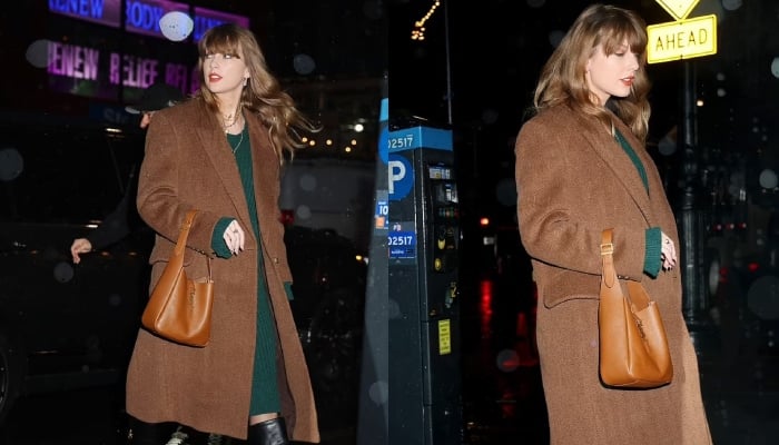 Taylor Swift slays green sweater dress during latest NYC outing