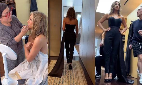 Jennifer Aniston unveils the making of her Critics' Choice Awards night look