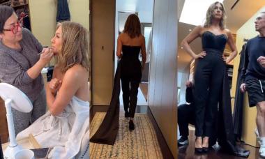 Jennifer Aniston unveils the making of her Critics' Choice Awards night look