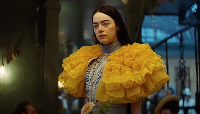 Emma Stone stands up for her role as Bella in film Poor Things