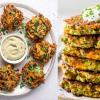 Crispy vegetable fritters with avocado yogurt sauce recipe