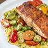 Easy 5-step recipe for salmon with corn and avocado succotash